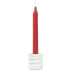 Evene Beyaz Mumluk Şamdan Tealight Ve Ince Mum Uyumlu Spiral Model 8682874832936