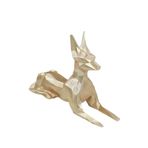 Evene Biblo Dekoratif Obje Köpek Heykel Doberman Model 21 Altın Renk 21x11 cm, edekodoberman1