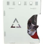 Evene Büyük Kedi Evi Dekoratif Ahşap Dayanıklı 50X35 cm Kedi Yatağı Küp Model - Beyaz