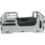 Evene Büyük Kedi Yatağı Dekoratif Ahşap Dayanıklı Siyah Renk Model 4 - Beyaz - 50 x 35 cm