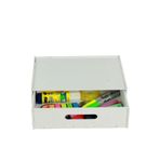Evene Gizli Çekmece Organizer Masa Altı Saklama Kabı Beyaz Renk Model 1 egizlicekmece1