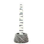 Evene Gümüş Eskitme Mumluk Şamdan Tealight Ve Ince Mum Uyumlu Ejderha Yumurtası Model 8682874834473