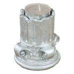 Evene Gümüş Mumluk Şamdan Tealight Mum Uyumlu Tarihi Sütun Model 8682874834336