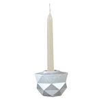 Evene Gümüş Mumluk Şamdan Tealight Ve Ince Mum Uyumlu Prizma Model 8682874834824