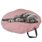 Evene Kedi Yatağı Evcil Hayvan Kedi Minderi 65 Cm Evcil Hayvan Simit Yuvarlak Yumuşak Yatak Minder, Pembe