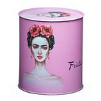 Evene Metal Para Kumbarası Açılmaz Baskılı Büyük Boy Desenli Figürlü (Frida)