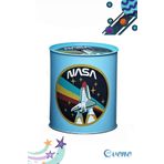 Evene Metal Para Kumbarası Açılmaz Baskılı Büyük Boy Nasa Desenli
