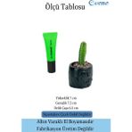 Evene Mini Çiçek Saksısı Küçük Sukulent Kaktüs Desenli Model - Siyah