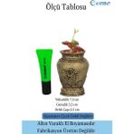 Evene Mini Çiçek Saksısı Küçük Sukulent Kaktüs Saksı Desenli Vazo Model - Siyah - Altın