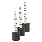 Evene Mumluk Şamdan 3 Adet Tealight ve İnce Mum Uyumlu Spiral Model, SİYAH