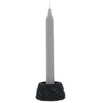 Evene Siyah Mumluk Şamdan Tealight Ve Ince Mum Uyumlu Ejderha Yumurtası Model 8682874834510