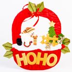 Event Party Store 27 cm X 36 cm Ho Ho Oval Kardan Adamlı Büyük Kapı Süsü
