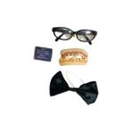Event Party Store Cadılar Bayramı Halloween Gözlük-Papyon-Takma Silikon Diş Seti - Renkli
