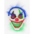 Event Party Store Cadılar Bayramı Halloween Palyaço Yaylı Göz Mavi Saçlı Maske - Renkli