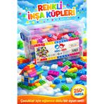 EVENT Renkli Mini Blok İnşa Küpleri 250 Parça Eğitici Zeka ve Yapı Oyuncağı Saklama Kutulu