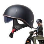 Eventerde Enduro Kaskları | Şehir Bisikleti Yarım Yüz Kask,Vizörlü, Rüzgara Dayanıklı Havalandırmalı, Şok Emici Motokros Macera ve Seyahat Kullanımı İçin