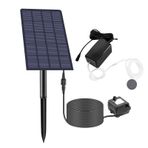 Eventerde Gölet için Solar Oksijenatör | Gölet Fıskiye Havalandırıcı Akvaryum Hava Pompası - Güneş Enerjili Su Sirkülasyon Pompası, Küçük Havuzlar için Düşük Gürültülü Dış Mekan Gölet Havalandırıcı