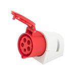 Ever Charger Eğik Duvar Prizi 32 A 400V 3p+N+Pe IP44 Üç Faz Kırmızı
