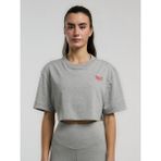 Ever Essentials Comfort Gri Melanj Kadın Crop Tişört