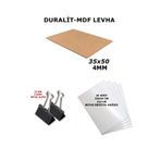 everart 1 Adet 35x50 Cm 4mm Duralit , 2 Adet 32 Mm Klips Ve 20 Adet 35x50 Cm Beyaz Bristol