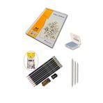 everart Eskiz Defteri (SKETCH BOOK) A5 50 Yp Spralli Karakalem Çizim Seti Hamur Silgi Dağıtma Kalemi