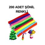 everart Renkli 30cm Boyutunda 200 ADET ŞÖNİL, El İşi Malzemesi, Hobi Seti