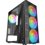Everest Crest V1 Mesh Temperli Camlı 4x12 cm Auto RGB Fan ATX Mid-T Gaming Oyuncu Kasası