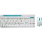 Everest Elite KM-6388 Beyaz-Mavi Kablosuz LC Layout Multimedia Klavye + Mouse Set