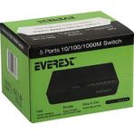 EVEREST ESW-505 RTL8367N Ethernet Switch Hub, 5 Port, 10/100Mbps