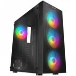 Everest FACED-V3 500 W 4x12 cm Mesh Sabit Rainbow Fan Temperli Cam Yan Panel ATX Gaming Kasa