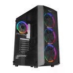 Everest Flat Mesh Powersız Siyah Temper Camlı Mid Tower ATX Kasa