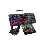 Everest Grup Profesyonel Headset Pro 7 1 Usb Gaming Oyuncu Kulaklığı Oyuncu Işıklı Usb Klayve Mouse Seti