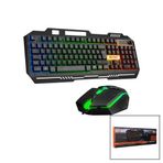 EVEREST HKM-X86 QUİN GÖKKUŞAĞI IŞIKLI USB KABLOLU KLAVYE - MOUSE SET 150CM KABLO (4887)