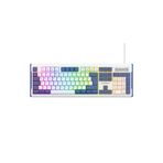 Everest KB-74 Membran Klavye Sessiz Klavye Rainbow Aydınlatmalı Q Oyuncu Klavyesi Gaming Klavye Mavi/Beyaz