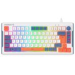 Everest KB-75 Smooth Beyaz/Mavi/Turuncu RGB aAydınlatmalı Q Membrane Oyuncu Klavyesi (Beyaz/Mavi/Turuncu)