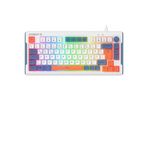 Everest KB-75 Smooth Beyaz/Mavi/Turuncu Rgb Aydınlatmalı Q Membrane Klavye Sessiz Klavye Oyuncu Klavyesi