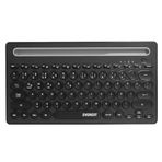 Everest KB-BT84 Bluetooth 5.0 Ultra İnce+Şarjlı Q Mac/Win/Android/Ios Tv-Telefonlara Uyumlu 10 Metre Mesafeli Sürekli Kullanımda 2.5 saat Şarjlı Tüm Akıllı Cihazlara Uyumlu Kablosuz klavye (Siyah/Gri)