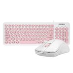 Everest KM-01K Pembe Usb Yuvarlak Tuşlu 3D Mouse Combo LC Layout