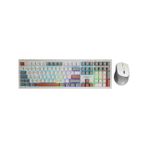 Everest Km-78 Rena Krem/gri/kahve Kablosuz 2.4 + Bt Rgb Aydınlatmalı Sessiz Q Su Sıçramasına Dayanıklı Klavye + Mouse Set