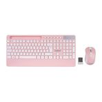 Everest Km-9676 Beyaz/pempe Multimedya Tablet-telefon Standlı Klavye + Mouse Set Optik pembe