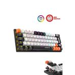 Everest Parley Beyaz/ Siyah Rainbow Aydınlatmalı Türkçe Q RED Switch Kablolu Mekanik Gaming Oyuncu Klavyesi