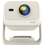 Everest Pj05 Adonis 4K Destekli Android 9.0 12.000 Lümen Otomatik Odaklanma Taşınabilir Projeksiyon Cihazı Krem