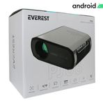 Everest PJ06 350 LED Lümen 1920x1080 1xHDMI 1xUSB TF Soket 3 W Speaker Android 9.0 FULL HD Projeksiyon Cihazı