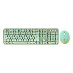 Everest Round KM-6282 Yeşil Kablousuz Q Klavye-Mouse Set