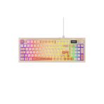 Everest SILENT PRO Bej/Pembe/Turuncu Sessiz RGB Q Membrane Oyuncu Klavyesi