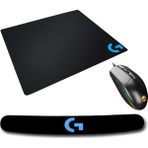Everest SM-X97 R-Star USB 5 Tuşlu Rgb Işıklı 6400DPI Gaming Logitech Kare Mouse Pad ve Logitech Klavye Pad Oyuncu Mouse Set - Siyah