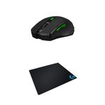 Everest SMW-777 USB Siyah 2.4ghz Optik Wireless Mouse + Logitech Gaming Mouse Pad