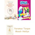 Everest Yayınları Bayan Hoşdiken'in Masalı + Şirinler ile Hikayeli Boyama Kitabı - Şirinler Salatası + Yaramaz Tavşan Masalı