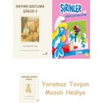 Everest Yayınları Beatrix Potter 22 - Hayvan Dostlara Şiirler 2 + Şirinler ile Hikâyeli Boyama Kitabı - Şirine + Yaramaz Tavşan Masalı