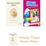 Everest Yayınları Beatrix Potter 8 - Bay Balıkçı Jeremy Masalı + Şirinler ile Hikayeli Boyama Kitabı - Şirinler Salatası + Yaramaz Tavşan Masalı